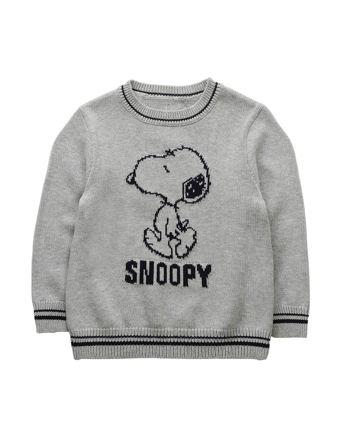 snoopy 史努比童装男童卡通套头毛衣