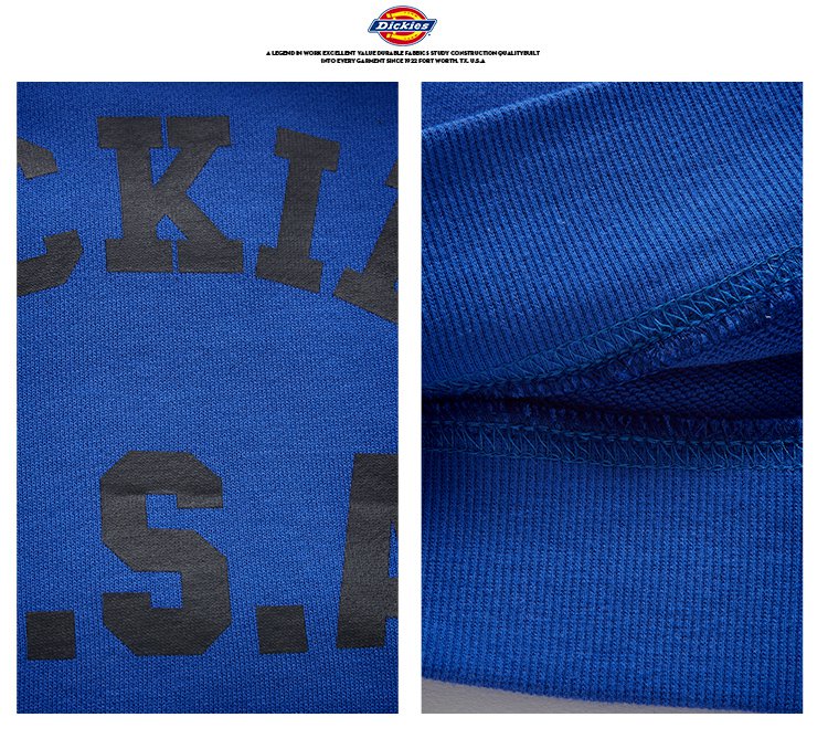 帝客dickies 童装男童假两件全棉带帽卫衣