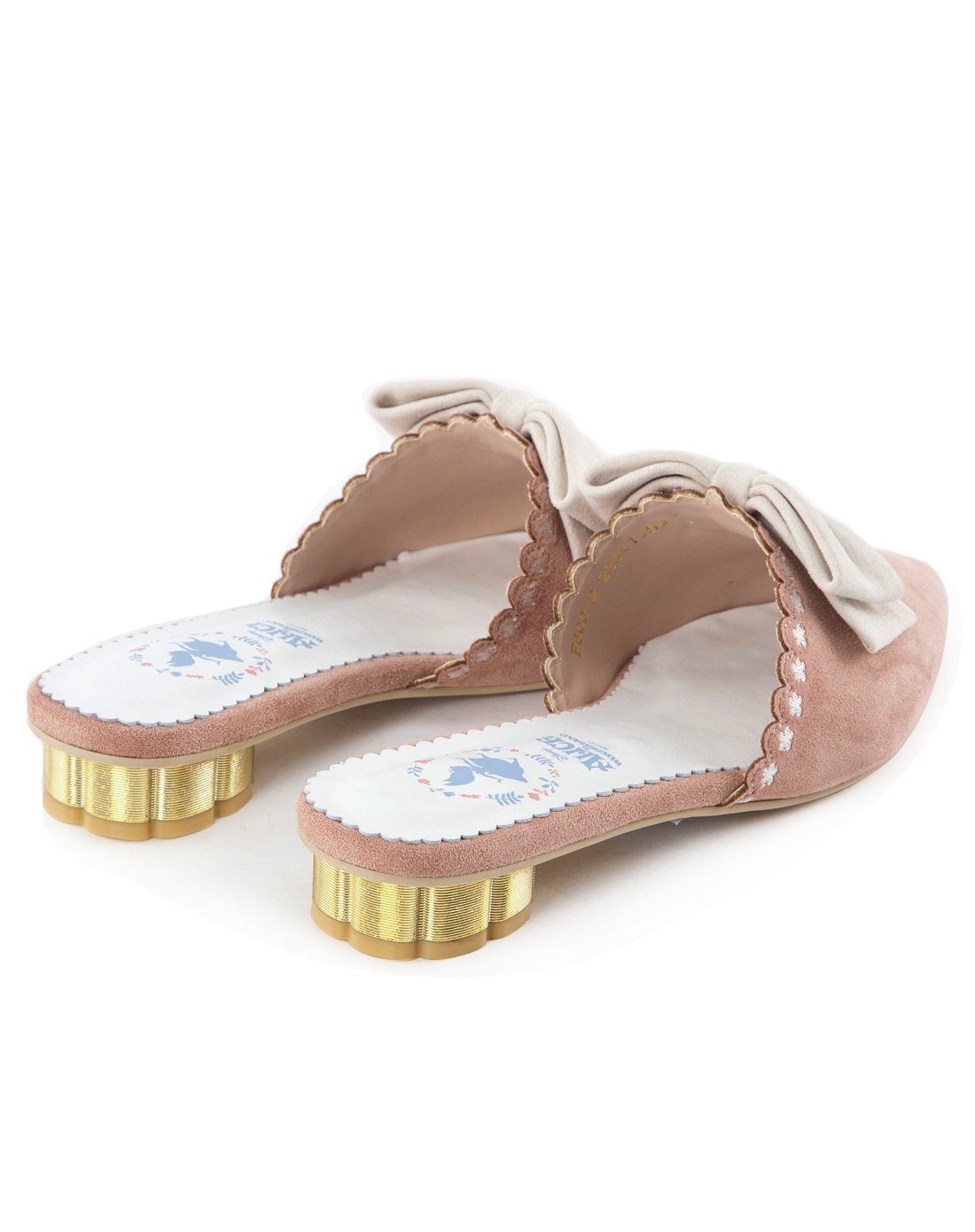 gracegift迪士尼爱丽丝蝴蝶结穆勒鞋女凉拖鞋8sapfp