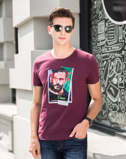 花花公子男士针织专场2018夏装新款圆领摩登