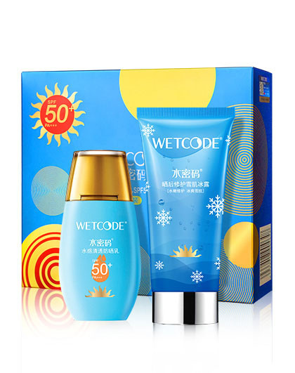 水密码wetcode 水感清透防晒乳spf50 pa 特惠装