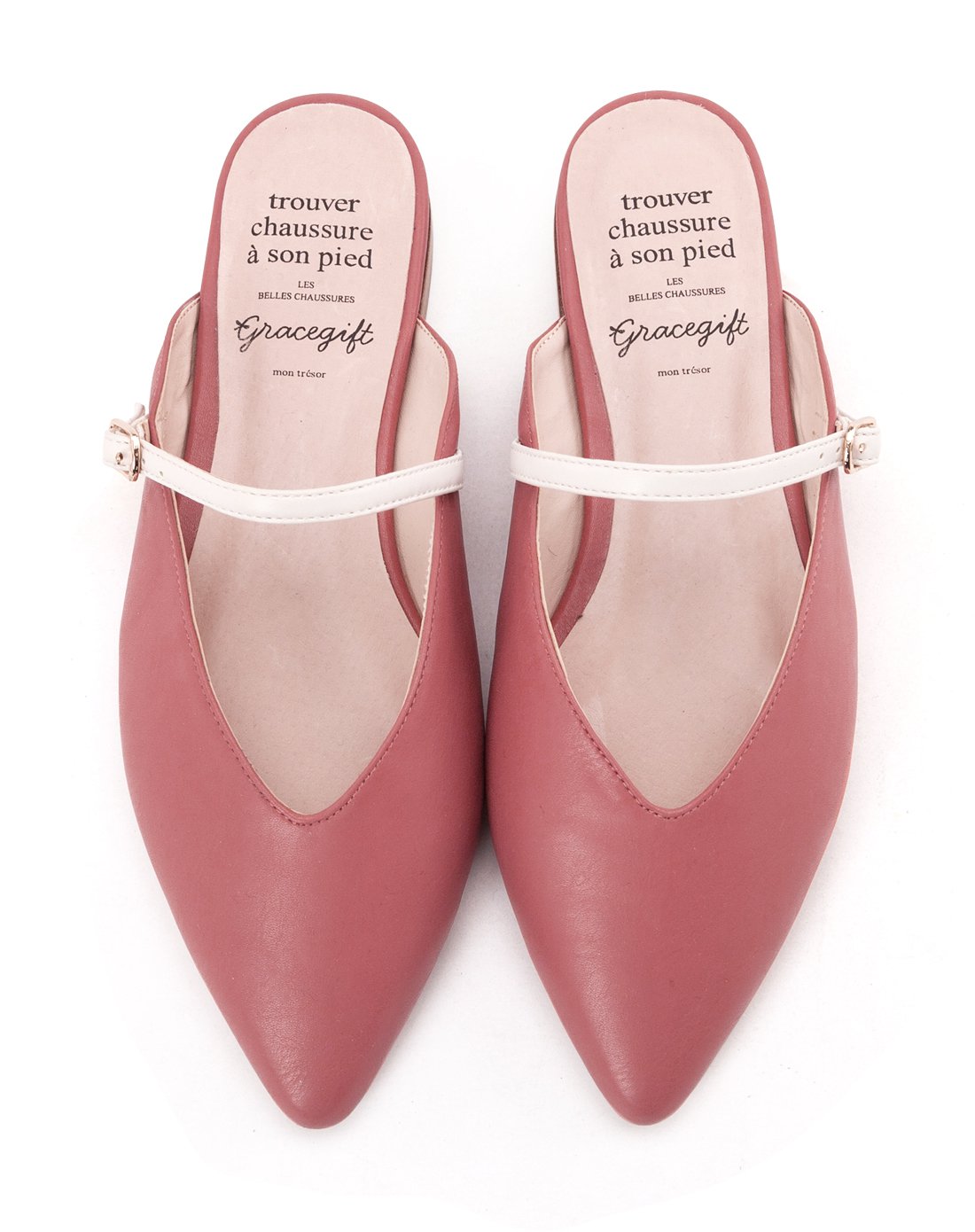 199减100-迪士尼联名gracegift鞋包专场 新品尖头平底穆勒鞋女凉拖鞋