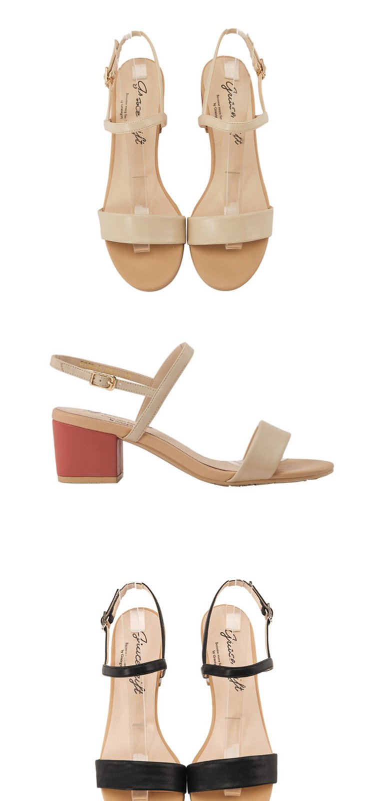 迪士尼联名gracegift鞋包专场新品特殊跟一字带跟跟8