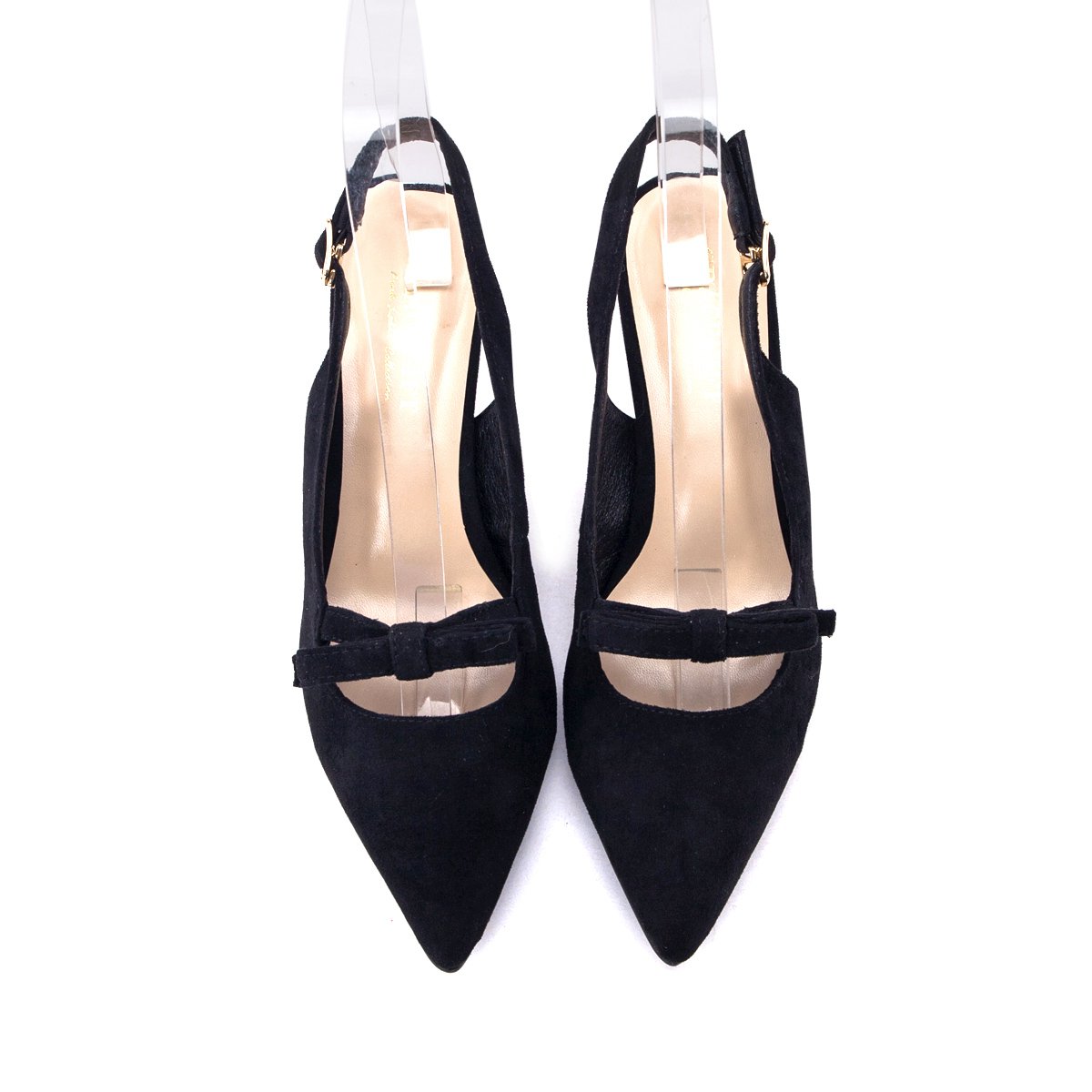 gracegift新品蝴蝶结尖头中后空高跟凉鞋女士凉鞋8a6