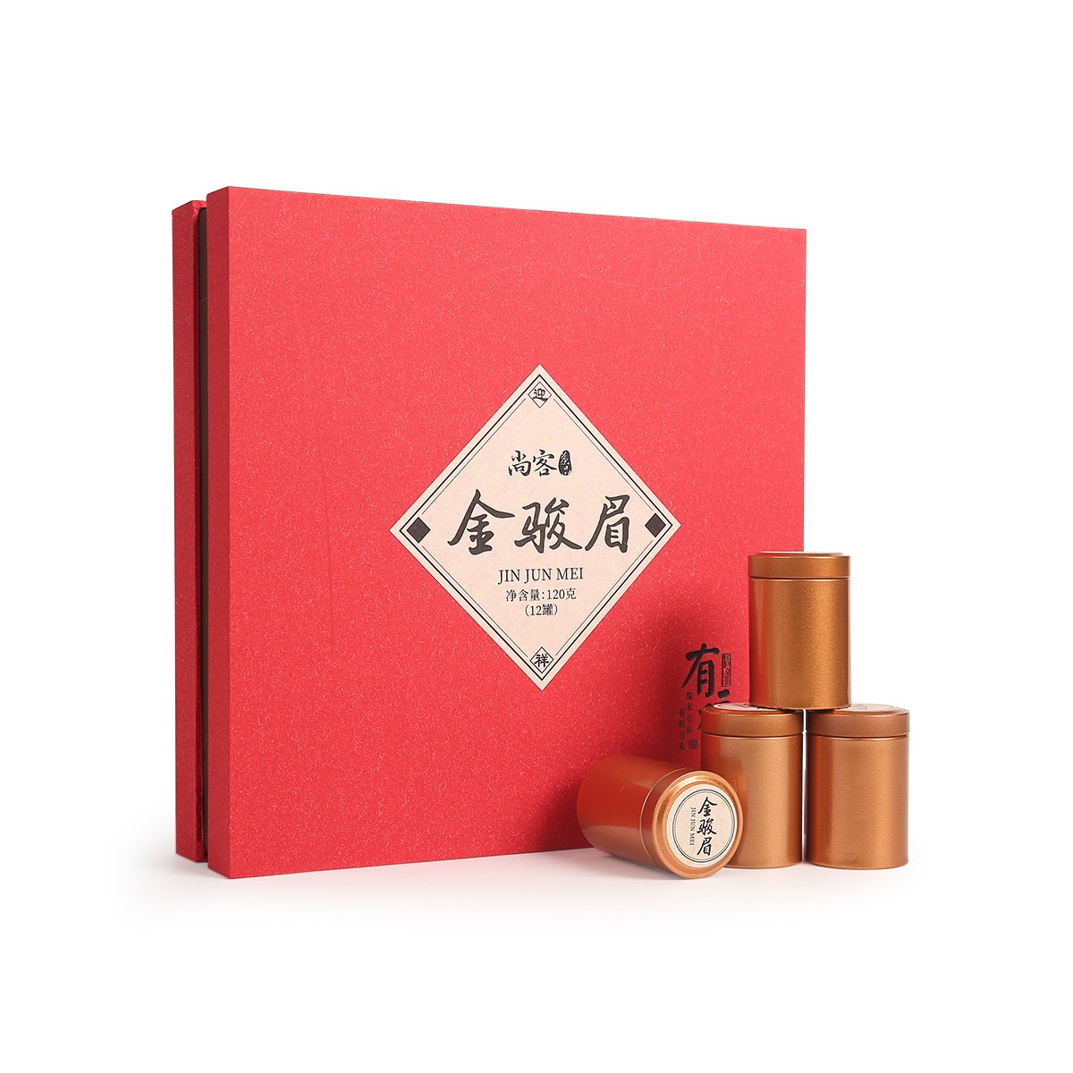 茶叶礼盒 小罐茶叶 金骏眉红茶 有福金骏眉红茶120g(12罐)