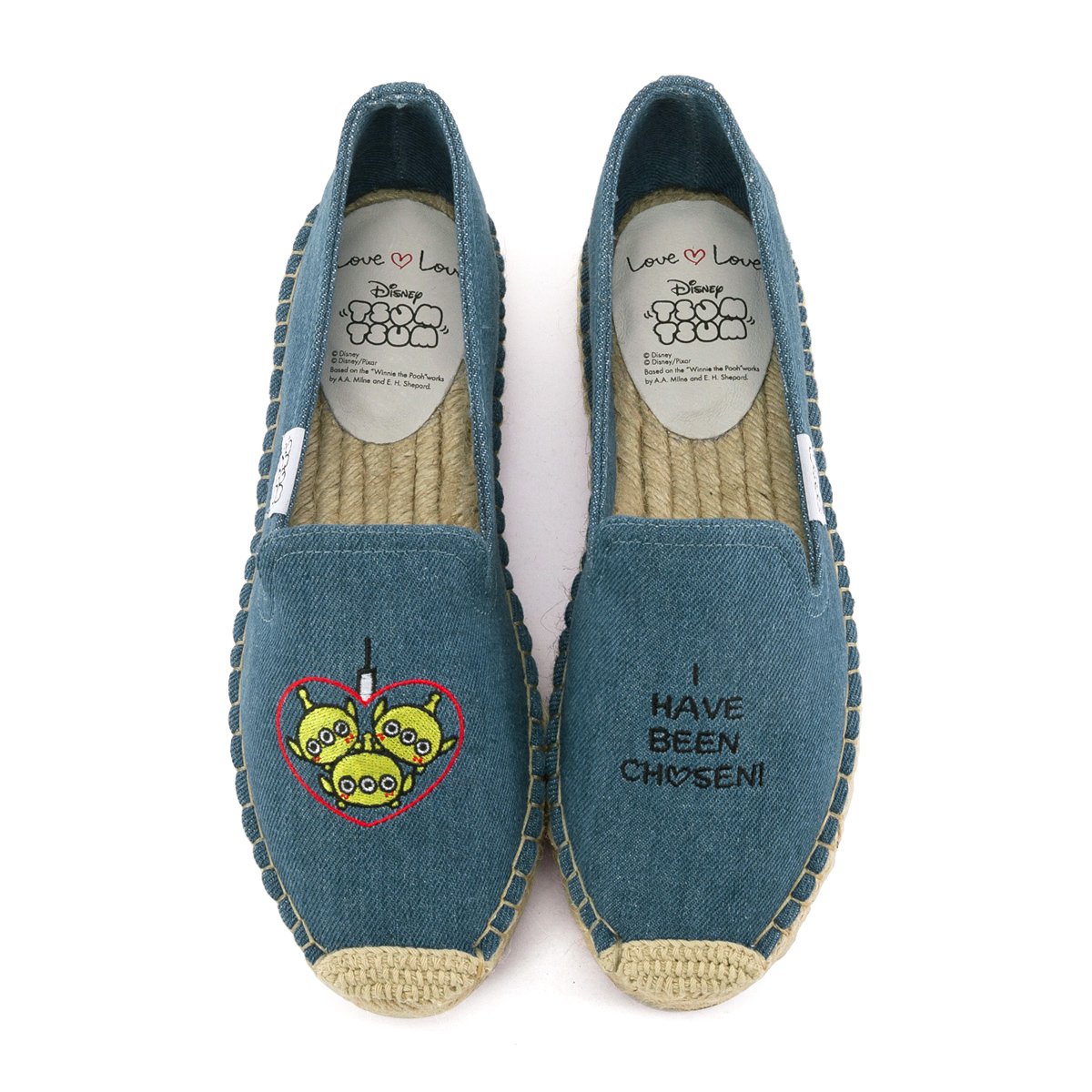 gracegift【迪士尼联名】tsum刺绣麻底渔夫鞋懒人套脚