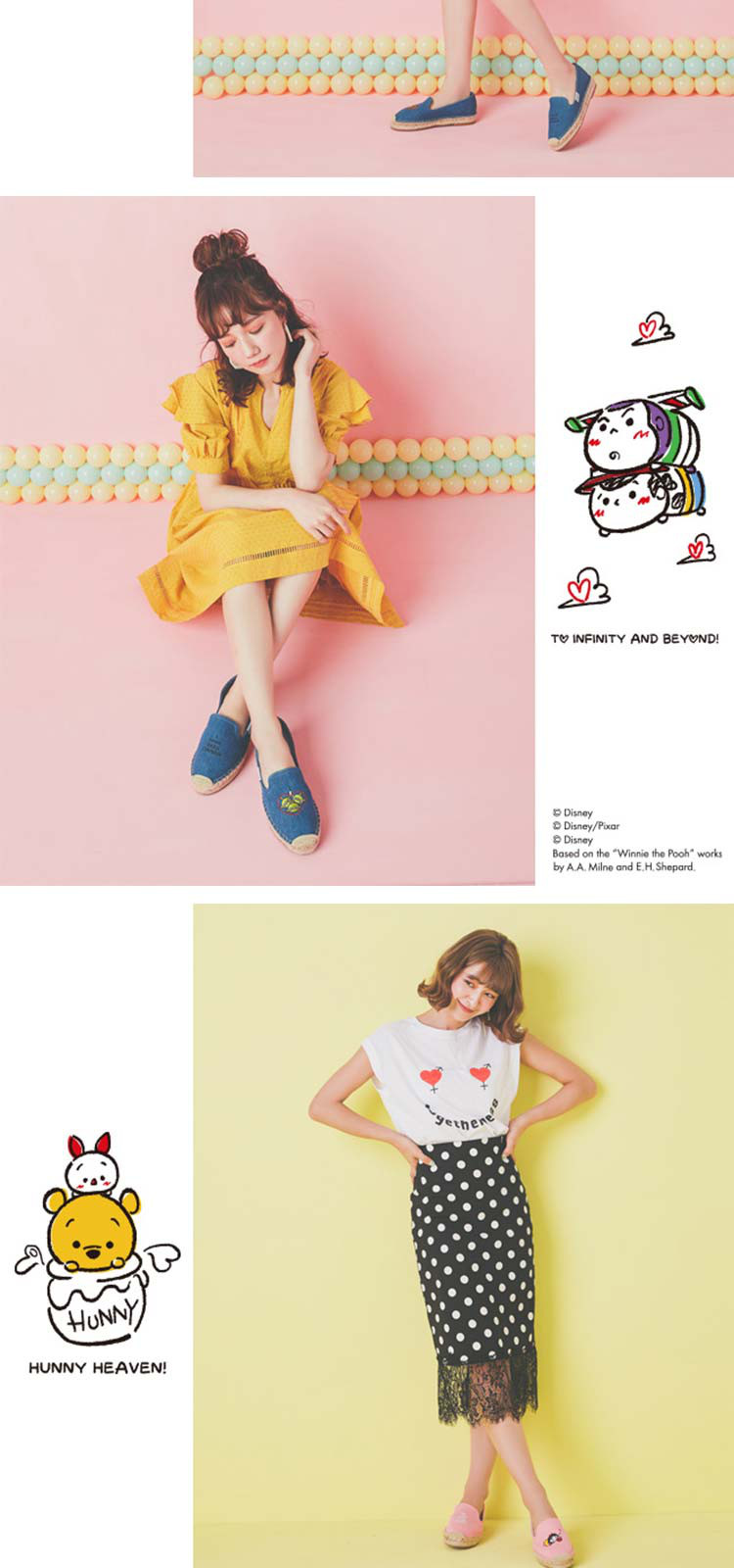 gracegift【迪士尼联名】tsum刺绣麻底渔夫鞋懒人套脚