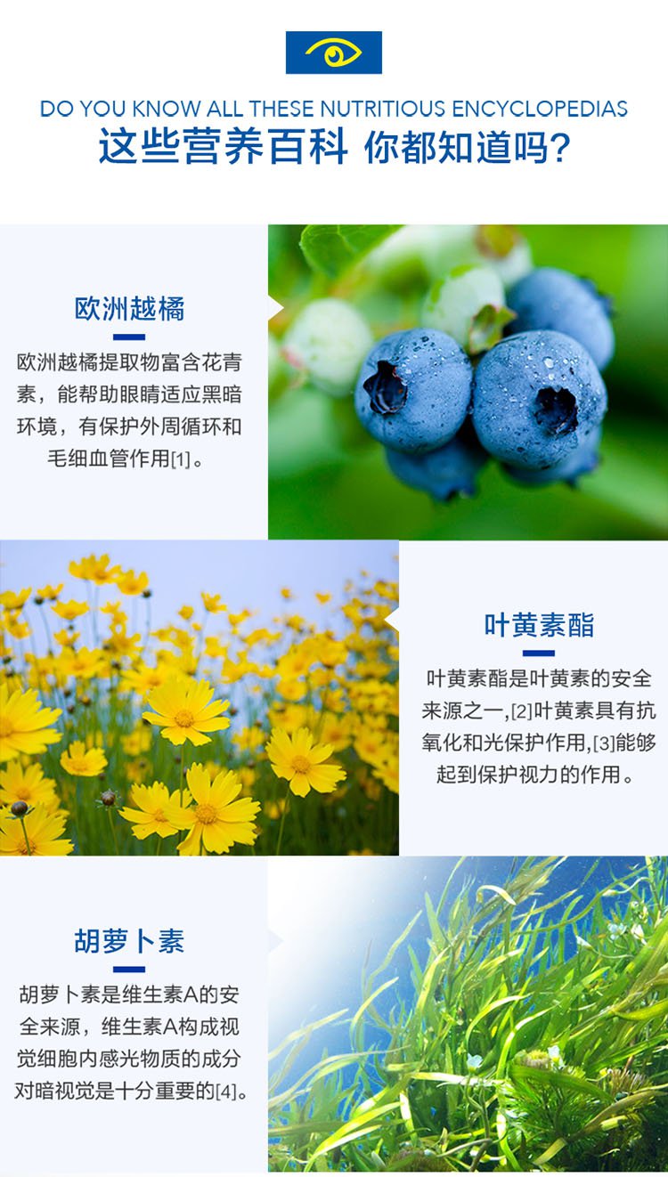 蓝莓叶黄素组合