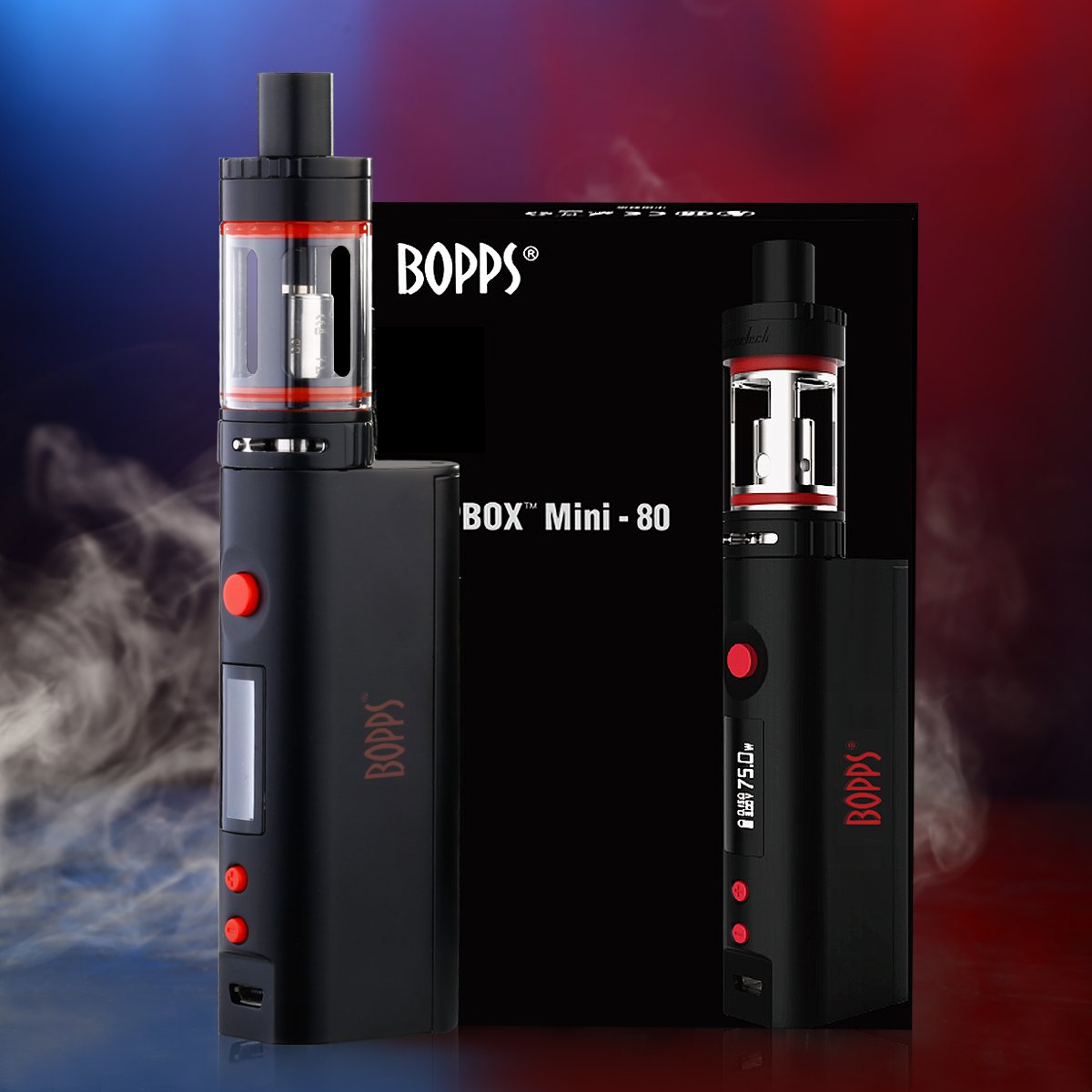 电子烟bopps 巨大烟雾 戒烟替烟水烟蒸汽盒子烟酷炫黑 圣诞节礼物元旦