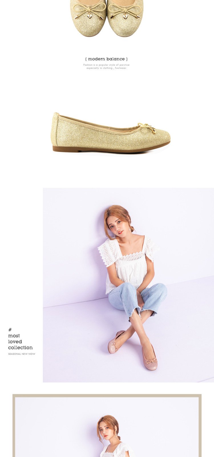 gracegift女鞋特卖旗舰店新品圆头优雅蝴蝶结芭蕾舞鞋平底单鞋女鞋8
