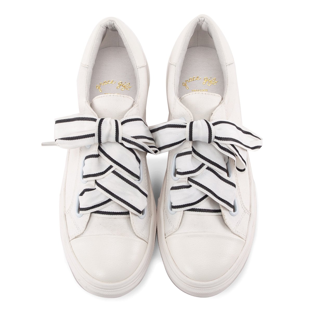 减100-迪士尼联名gracegift鞋包专场 新品百搭板鞋平底女休闲鞋小白鞋