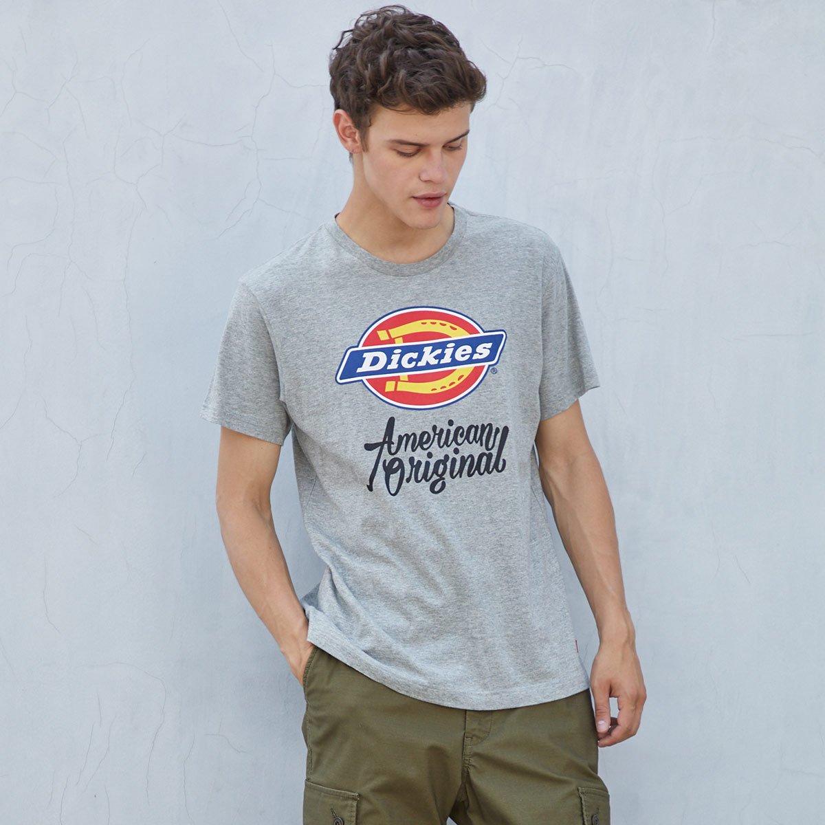 dickies特卖旗舰店 dickies logo款 全棉字母印花圆领短袖t恤男 情侣