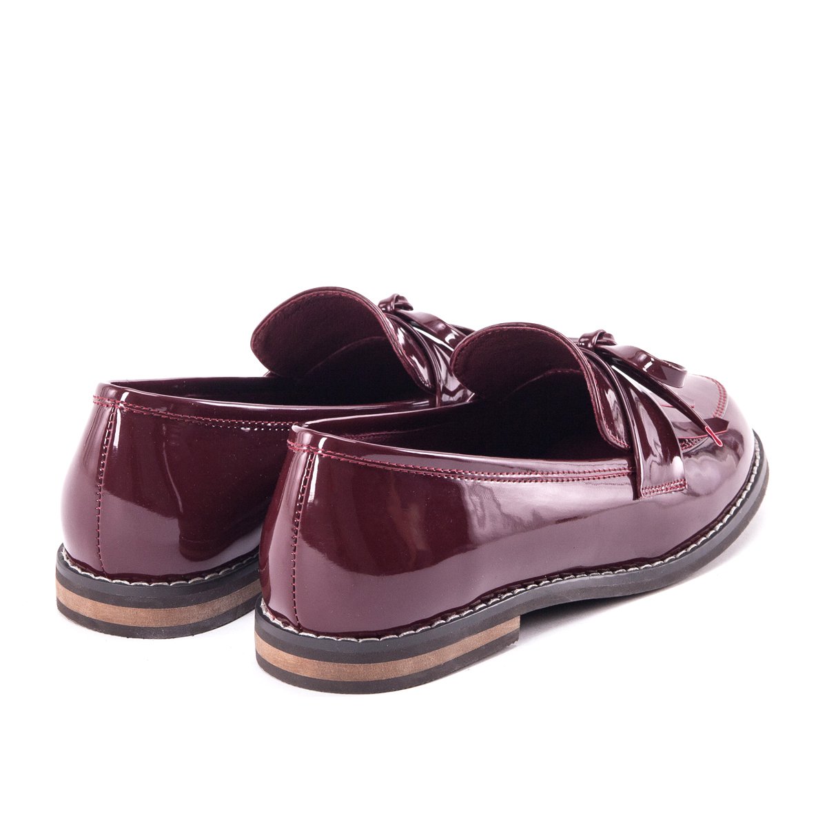 gracegift女鞋特卖旗舰店2018秋季新品流苏蝴蝶结莫卡