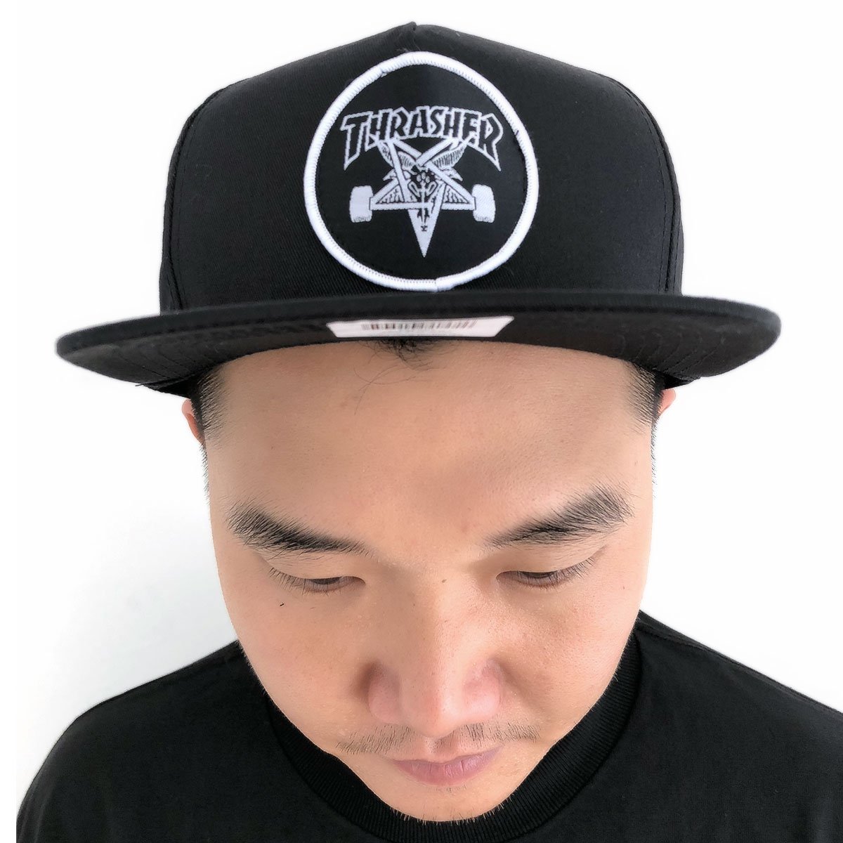 美国进口中性款 经典羊头logo男女潮帽thrasher火焰鸭舌帽