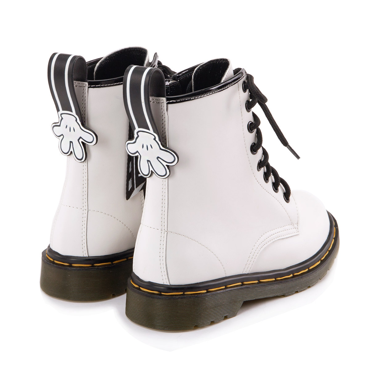 迪士尼联名gracegift女鞋专场 迪士尼米奇米妮90周年牛二层皮短靴女士