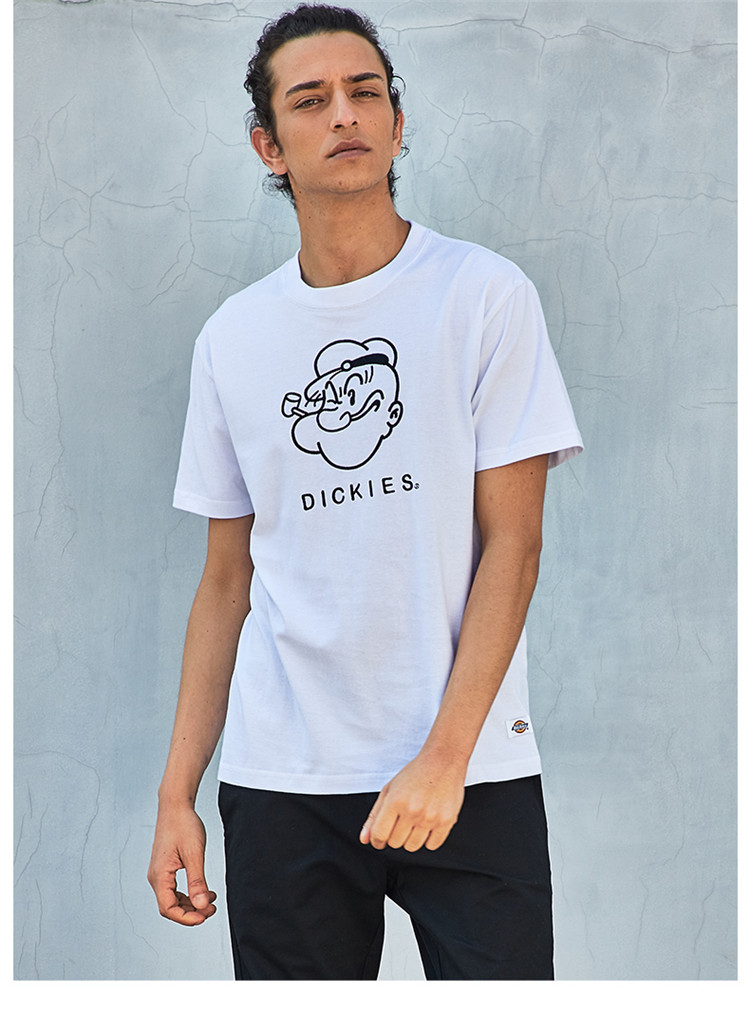 dickies&popeye合作款 金银线绣花 oversize短袖t恤183u30py01