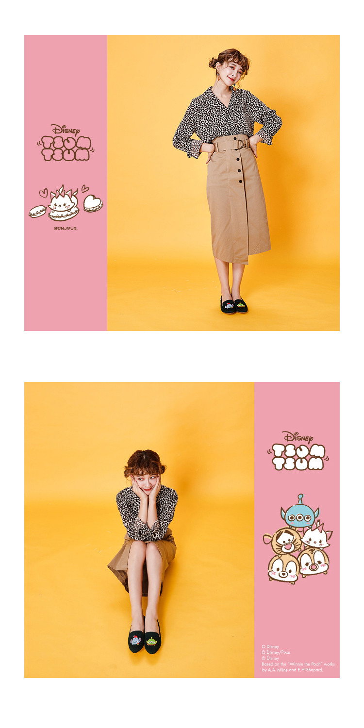 gracegift【迪士尼联名设计款】tsumtsum刺绣平底娃娃