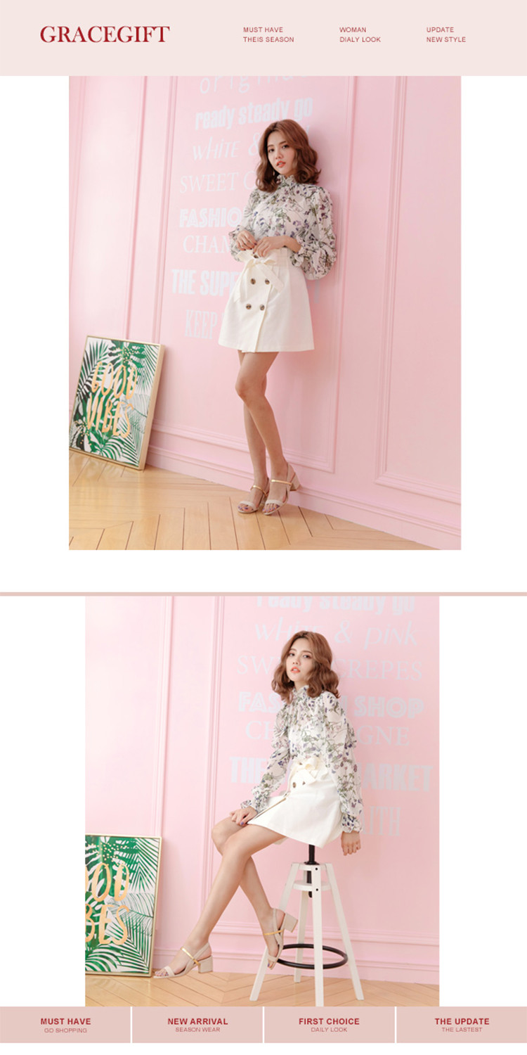 gracegift2019春夏新品一字带粗高跟女鞋女凉鞋19214b