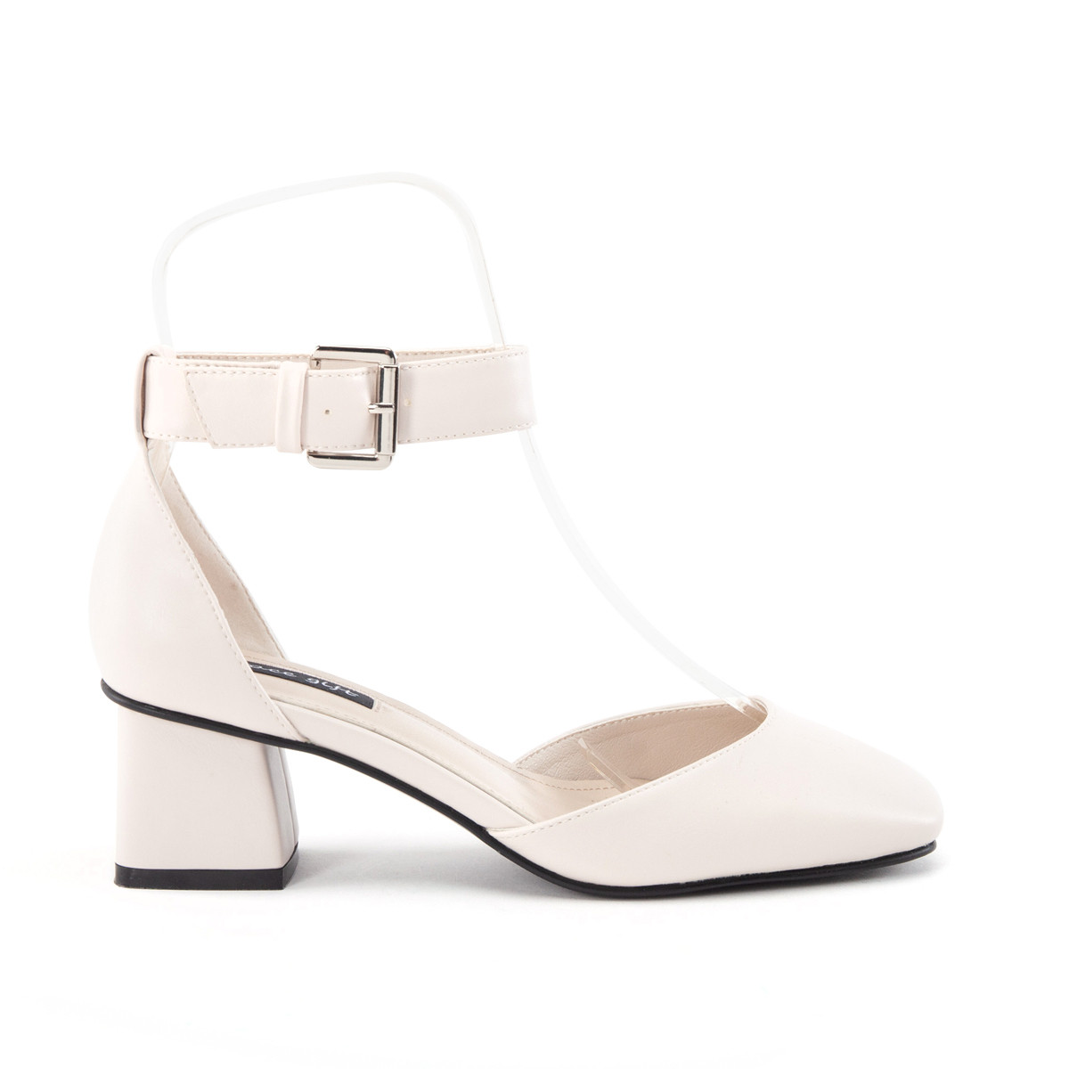 gracegift2019夏季新款方头中空粗高跟女鞋女士凉鞋r