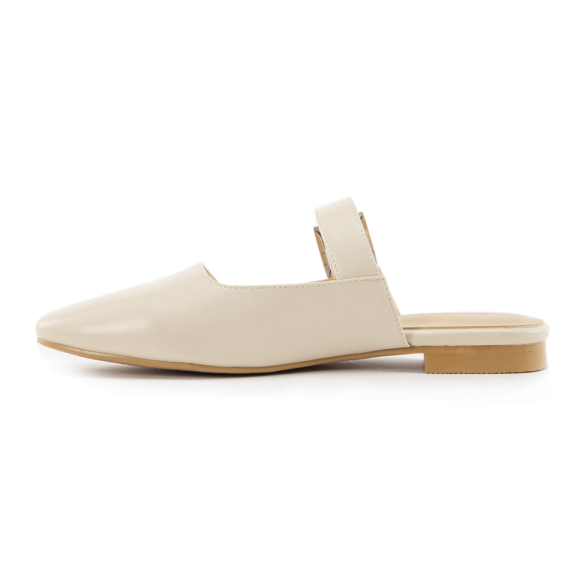 联名gracegift鞋包专场 2019春夏新款一字扣带小方头低跟包头穆勒鞋