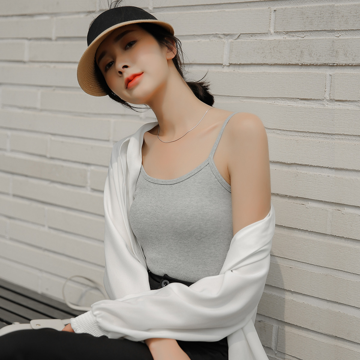 吊带打底背心女夏新款无袖打底衫针织小背心内搭吊带t恤上衣短袖