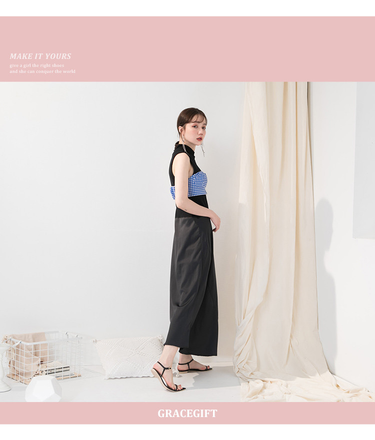 gracegift夏季新款尖头一字带露趾沙滩度假风平跟新品女鞋凉鞋20sgsf