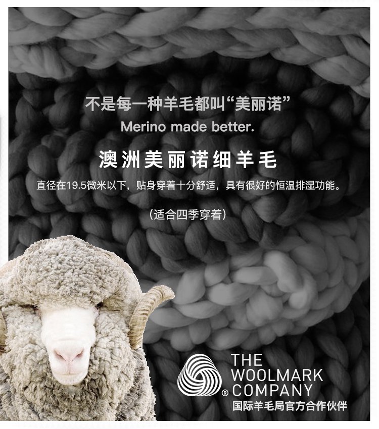 澳洲美丽诺羊毛恒温抑菌透气四季款女士内裤国际羊毛局合作