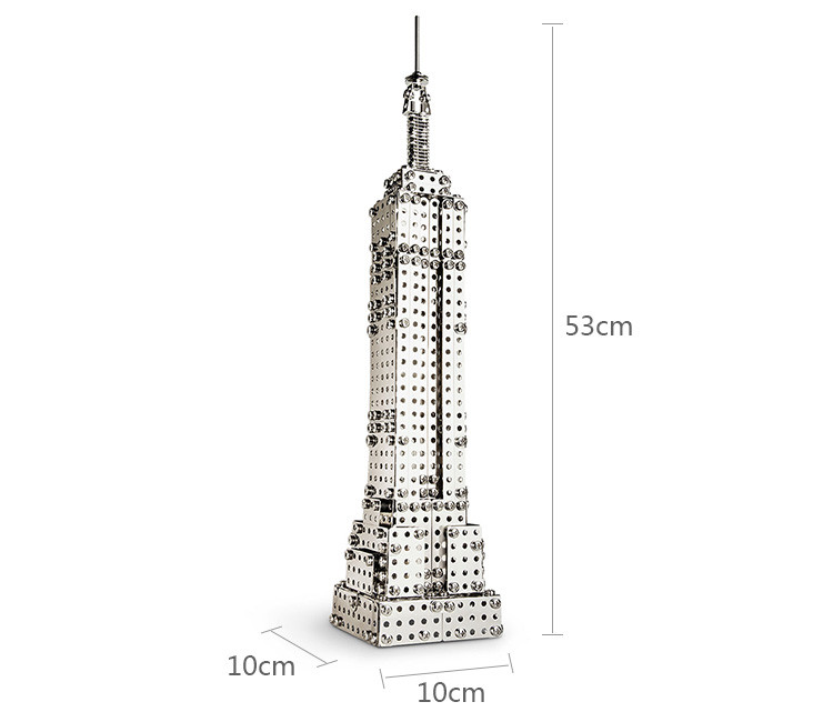 德国原装进口金属益智拼装玩具 纽约帝国大厦