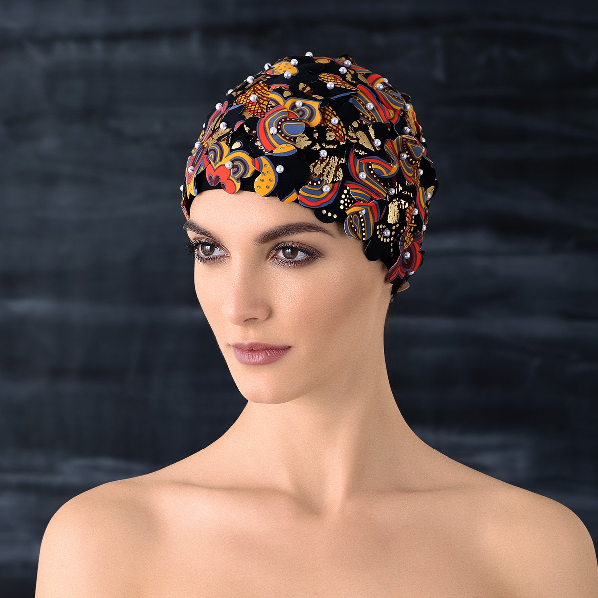 范德安手工缝制 女款泳帽 游泳度假30106_唯品会