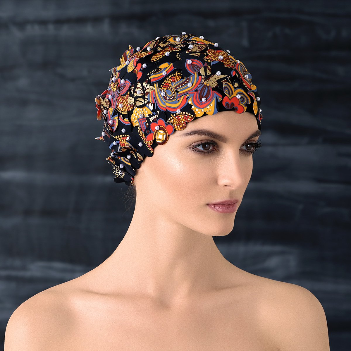 范德安手工缝制 女款泳帽 游泳度假30106_唯品会