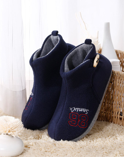 男式保暖棉窝窝家居拖鞋