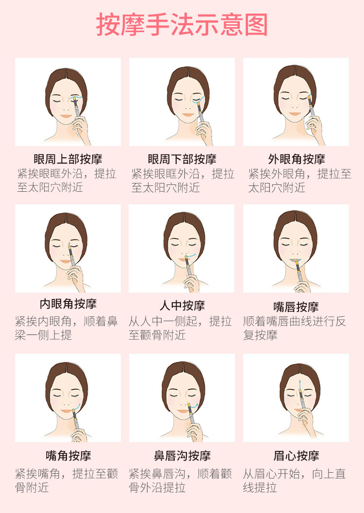 蓝韵 导入眼霜美眼笔眼部按摩仪器 黑眼圈去眼袋水肿皱纹按摩仪