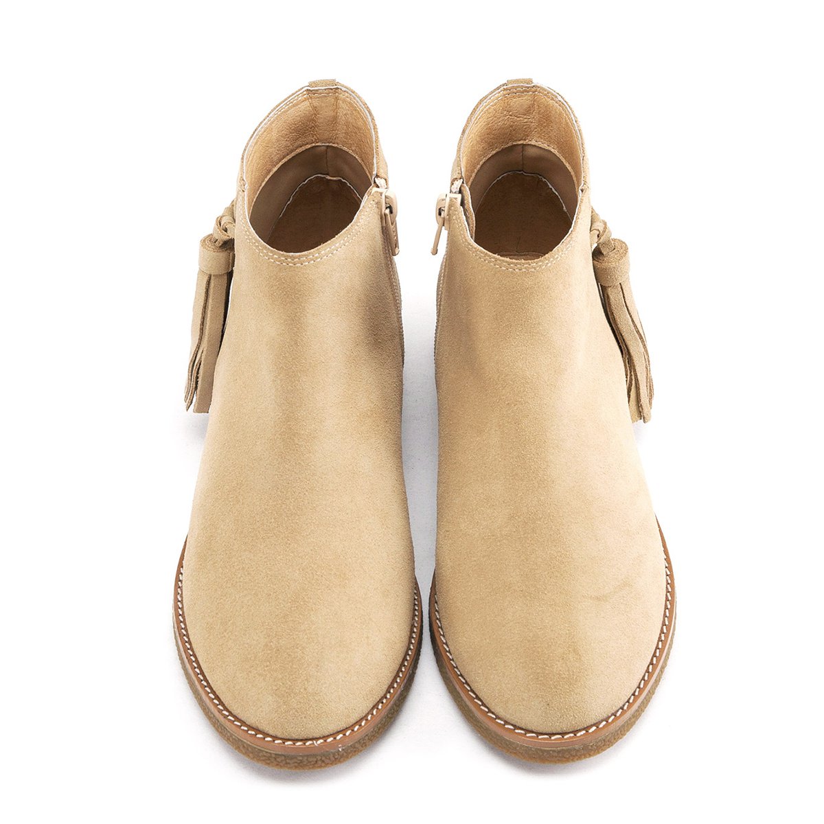 gracegift【个性流苏】2018秋冬新品休闲平底短靴女靴