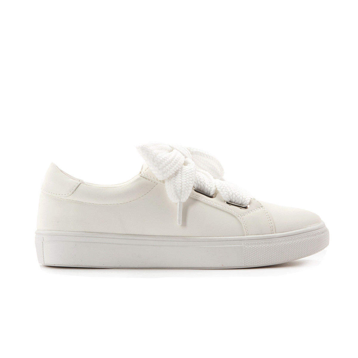 gracegift【经典流行小白鞋】新品系带蝴蝶结四季鞋女