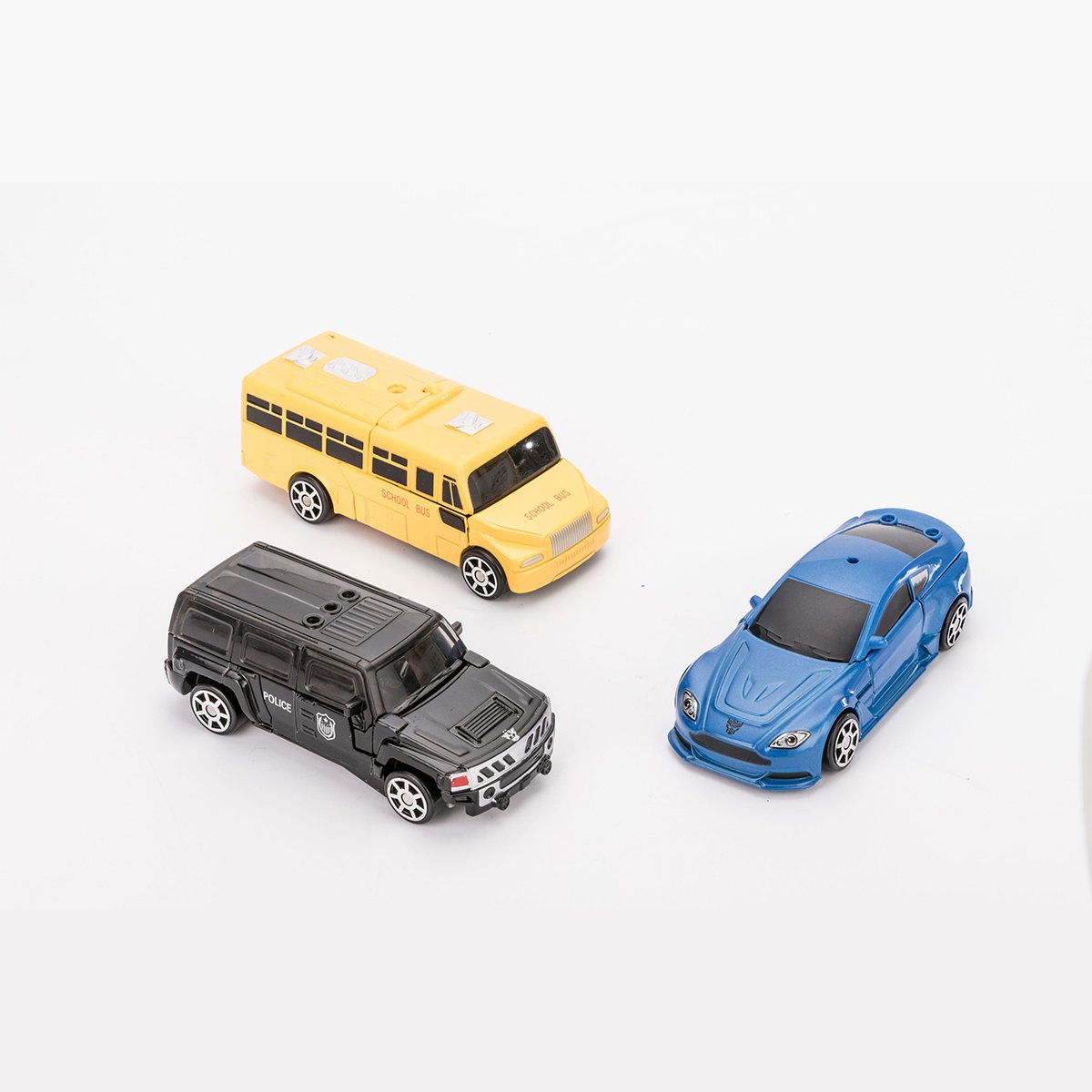 miniso名创优品 合金小汽车儿童机器人玩具男孩套装变形合金车玩具车