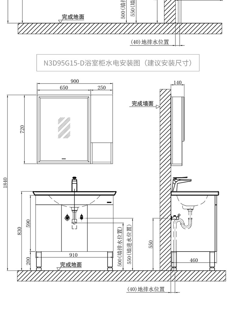 套餐  风格: 简约现代 材质: 橡木 表面工艺: 抛光 安装方式: 挂墙式