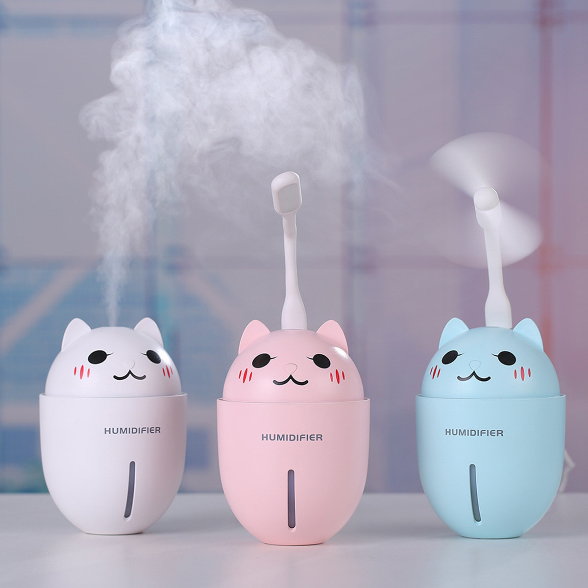 创意抖音同款萌宠加湿器usb静音办公室卡通迷你加湿器