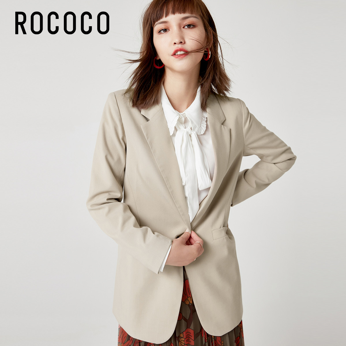 rococo洛可可特卖旗舰店 rococo洛可可春装新款单排扣西装外套女