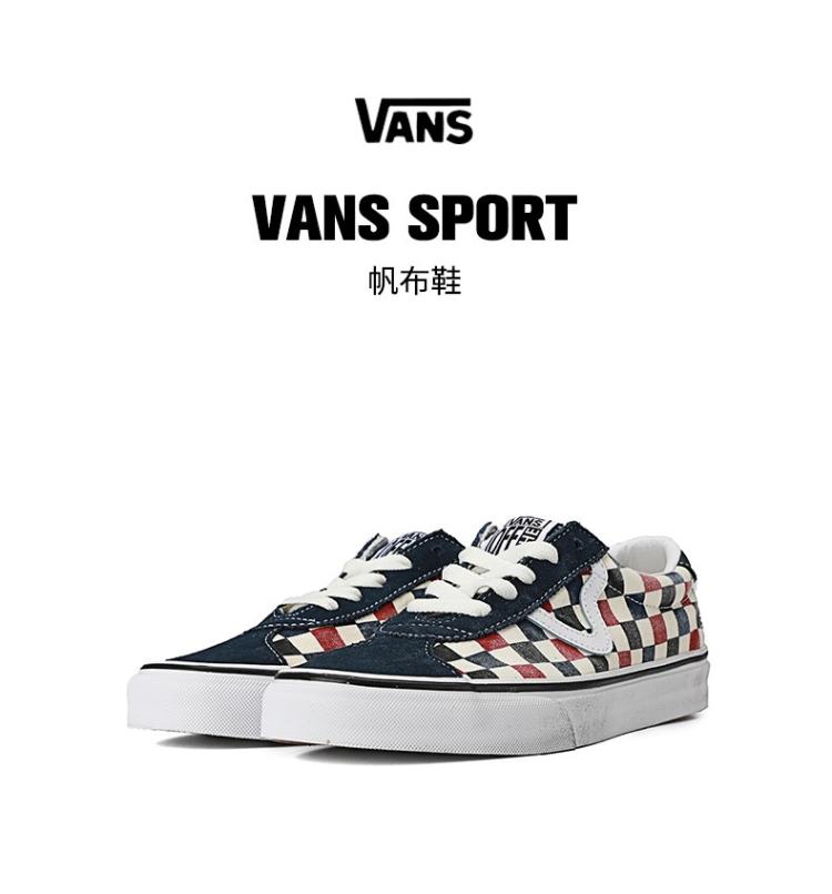 vans sport棋盘格男女款帆布鞋硫化鞋