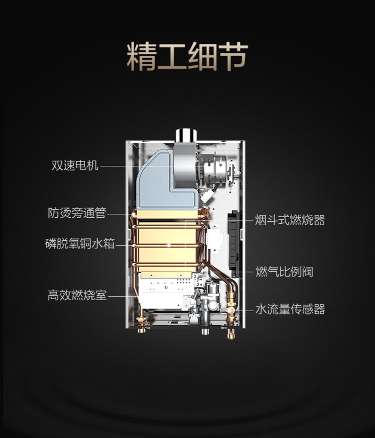 美的燃气热水器家用天然气洗澡强排式即热式jsq25-h1s