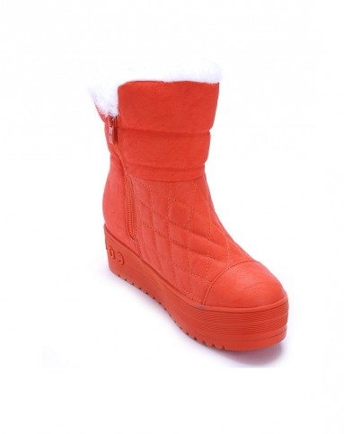 高蒂GAODI女士大象纹橙色雪地靴9272-80315