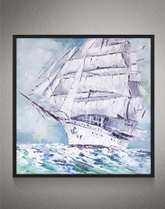 纯手绘高端装饰油画 乘风破浪