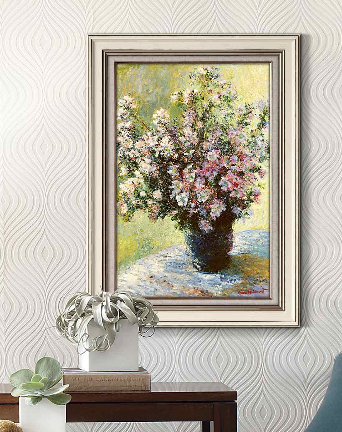 55*75cm莫奈静物花卉经典客厅玄关装饰画