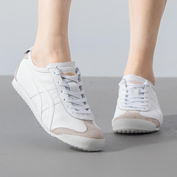 Onitsuka Tiger Mexico 66男鞋女鞋时尚低帮鞋轻便透气运动休闲鞋 In White