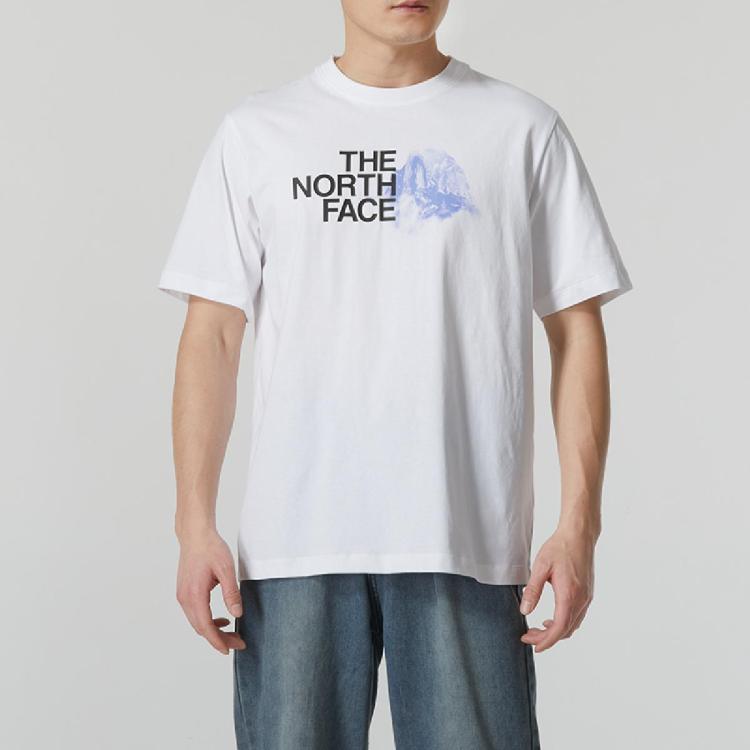 The North Face 2024年圆领短袖男装上衣休闲舒适透气运动t恤 In White