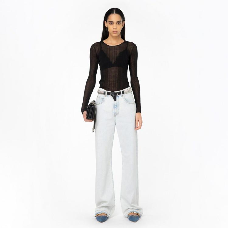 PINKO PINKO 条纹透视针织衫