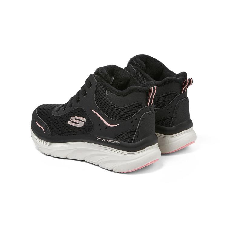 斯凯奇 【绒里御寒】女鞋轻量回弹高帮休闲运动跑步鞋工装靴尺码偏大冬