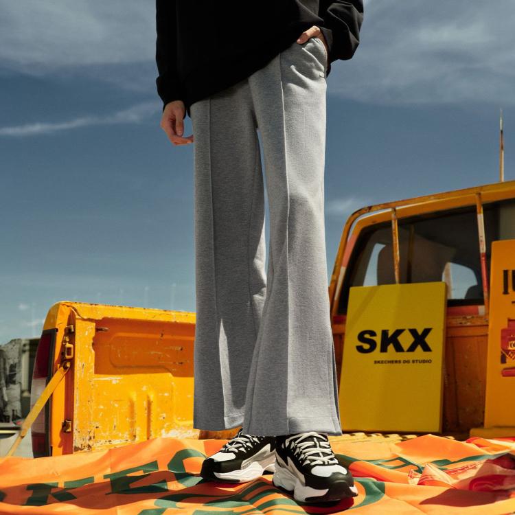 Skechers 【直筒裤】春季女士针织运动裤女长裤女式休闲裤 In Gray