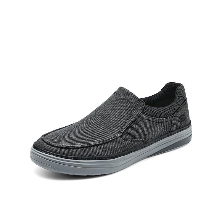 SKECHERS 斯凯奇 【舒适柔软】男鞋一脚蹬男休闲鞋防滑耐磨舒适透气春秋季