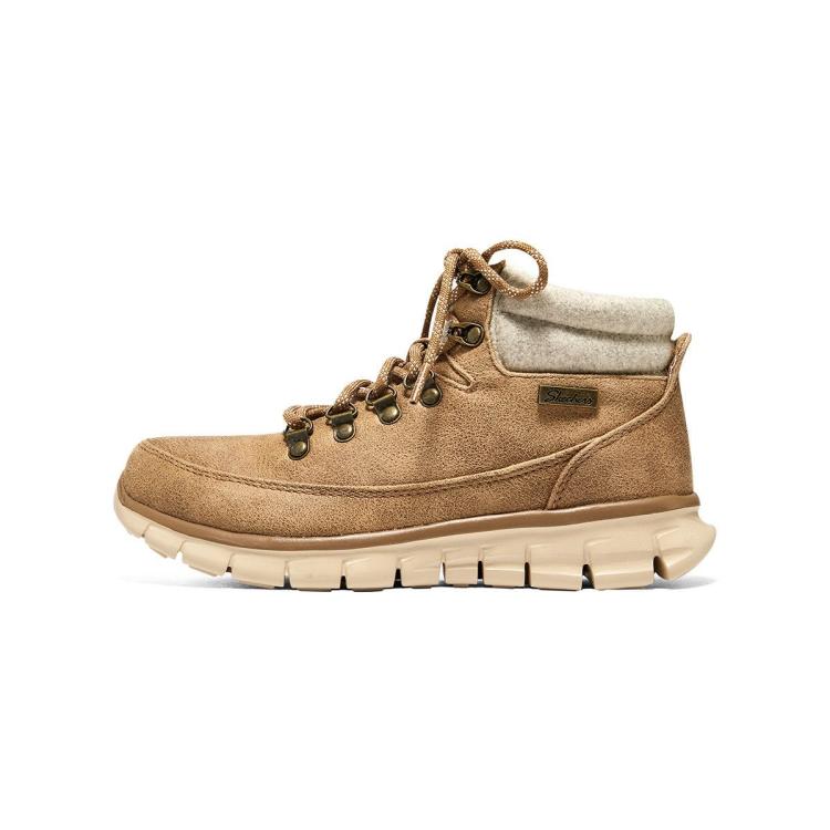 斯凯奇 【密绒毛保暖】女鞋高帮鞋加绒保暖休闲靴女靴轻质休闲工装靴冬